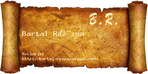 Bartal Rózsa névjegykártya
