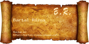 Bartal Rózsa névjegykártya